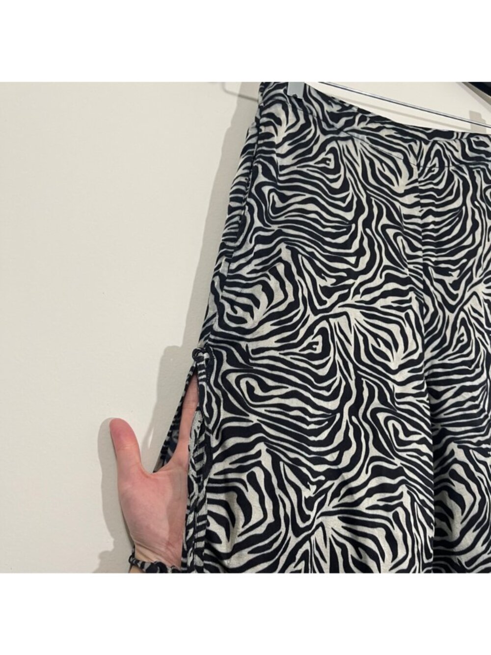 Free People x Nigel Preston Side Tie Zebra Pants XS Boho Indie Grunge Retro Y2K - Picture 7 of 16